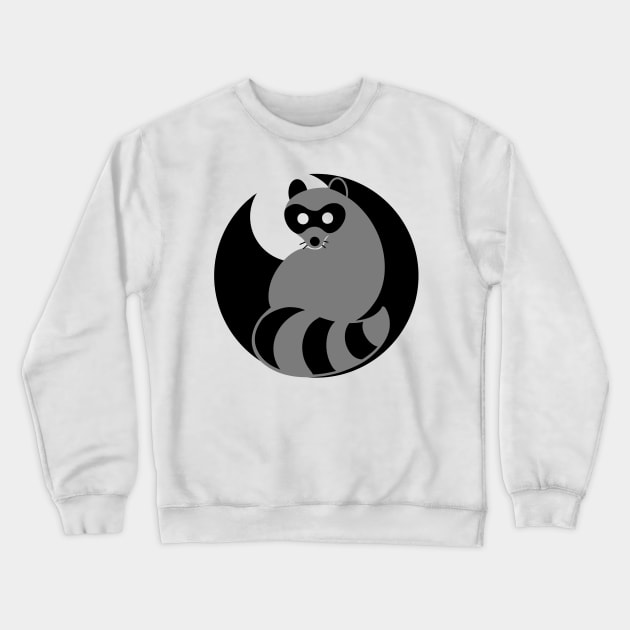 Trash Panda at Night, Trash Panda at Night (white background) Crewneck Sweatshirt by RJKpoyp